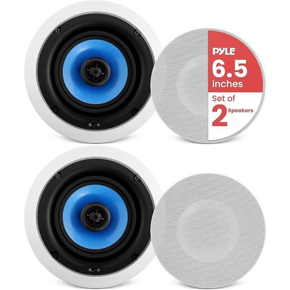 Pyle 6.5” In-Wall/In-Ceiling Speakers 250W Hi-Fi