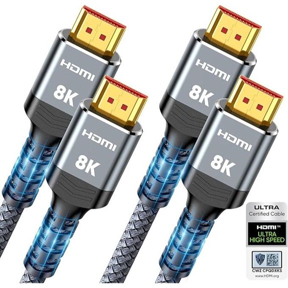Highwings 2-Pack 8K HDMI 2.1 Cables (6.6ft)