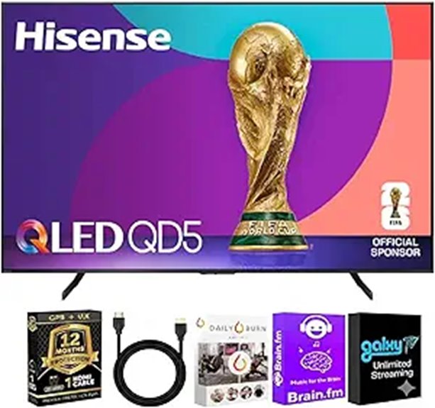 Hisense 98 QD5 4K QLED Smart TV with Streaming Bundle