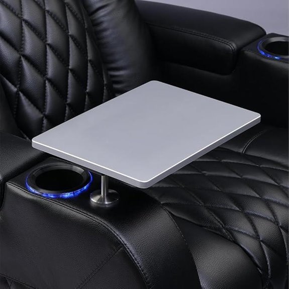 Weilianda Home Theater Seat Swivel Tray Table