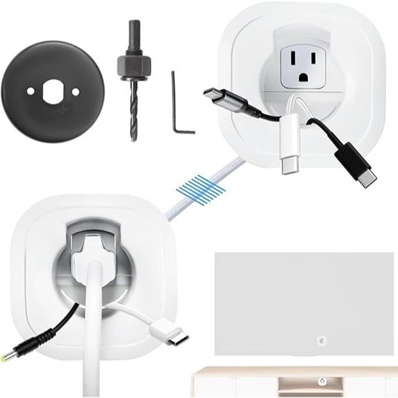 In-Wall TV Cord Management Kit with Pass-Through