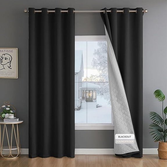 3-in-1 Insulated Blackout Thermal Curtains (Set)