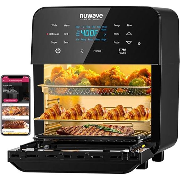 Nuwave Brio 15.5Qt Air Fryer & Rotisserie Oven