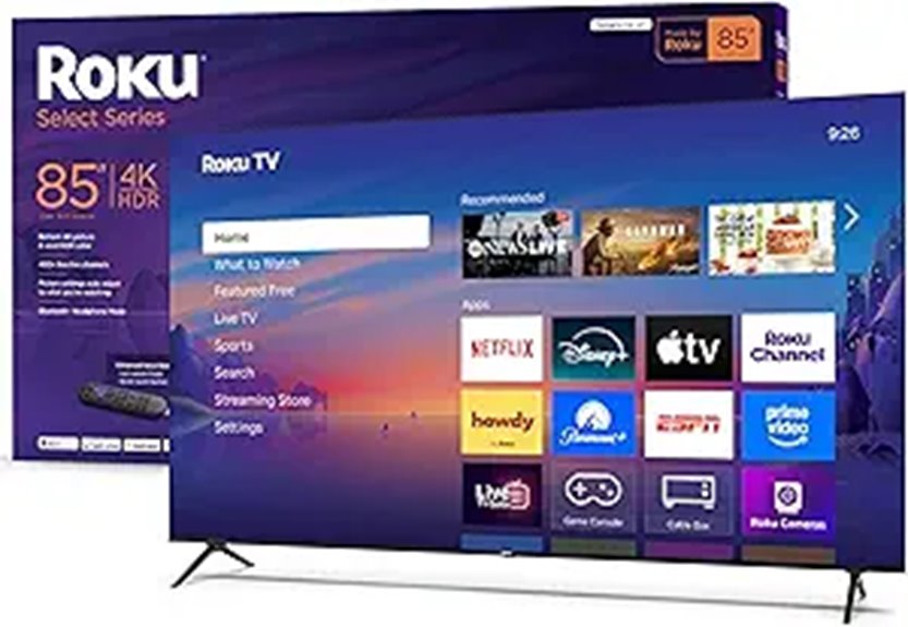 Roku 85-Inch 4K HDR Smart TV with Voice Remote