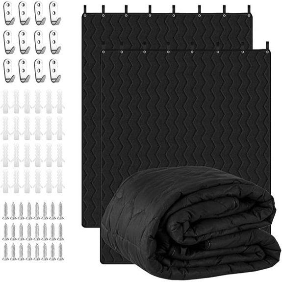 Acoustic Soundproof Blankets 96x80 (2-Pack)