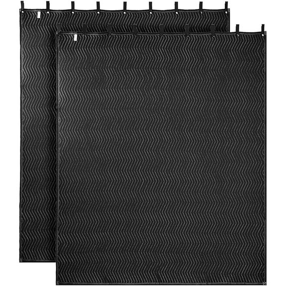 VEVOR Soundproof Blankets 96x80 Grommeted Black