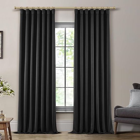 SHINELAND 92-Inch Soundproof Blackout Curtains (2 Panels)