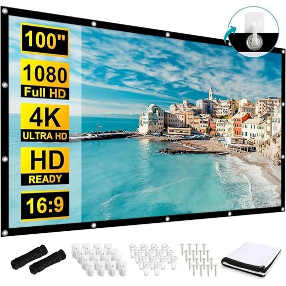 100-inch Double-Sided Washable Outdoor Projection Screen
