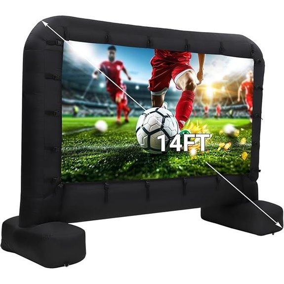 14Ft Inflatable Outdoor Movie Screen with Blower