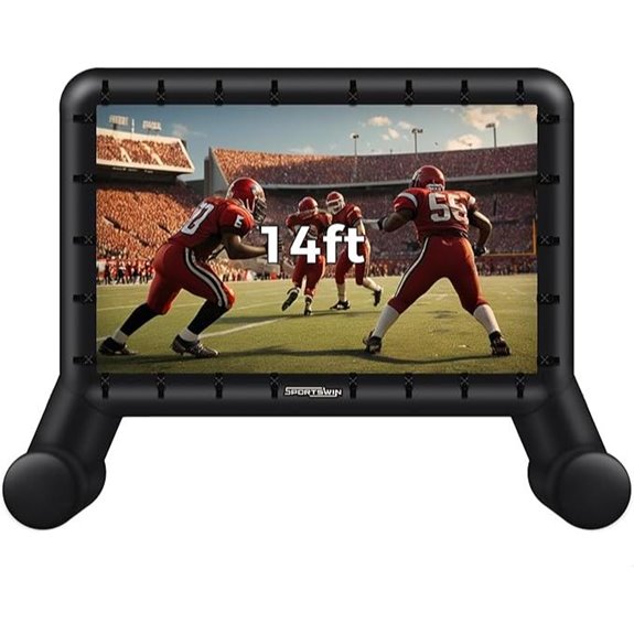 14 FT Inflatable Outdoor Movie Screen with Air Blower
