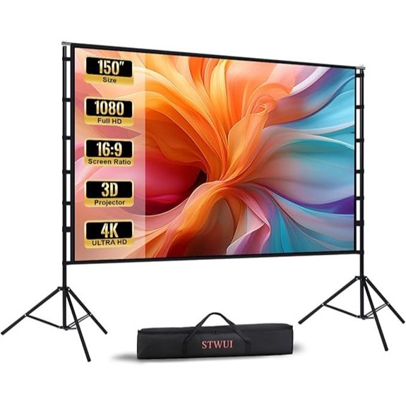 150-inch Portable Projector Screen with Stand