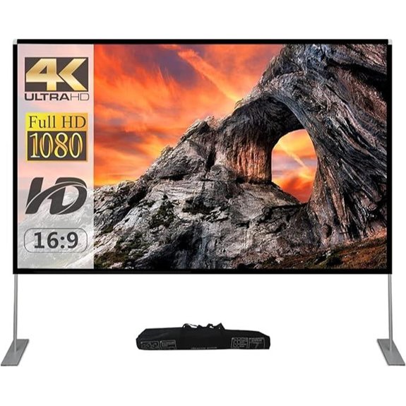 SKERELL 100-Inch Outdoor Projector Screen with Stand