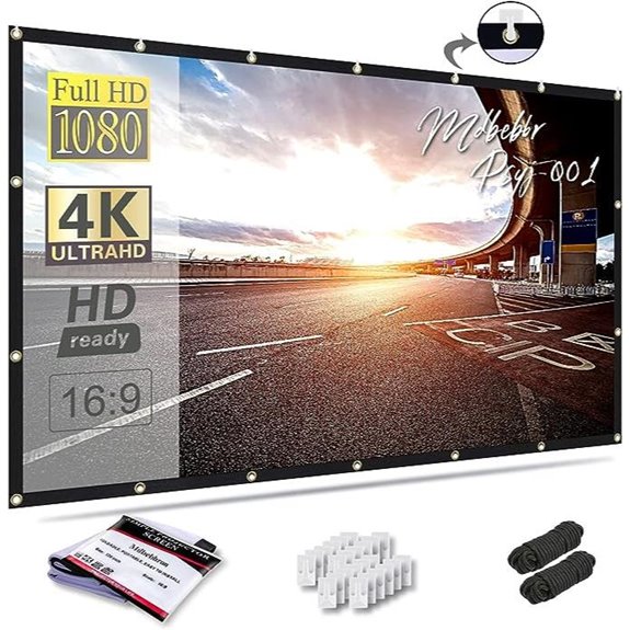 120-Inch Foldable Portable Projector Screen