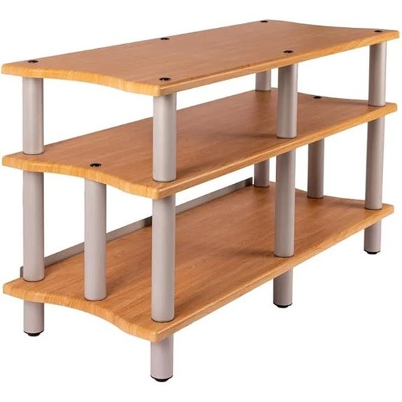 Monolith Double-Wide XL AV Stand with 3 Tiers