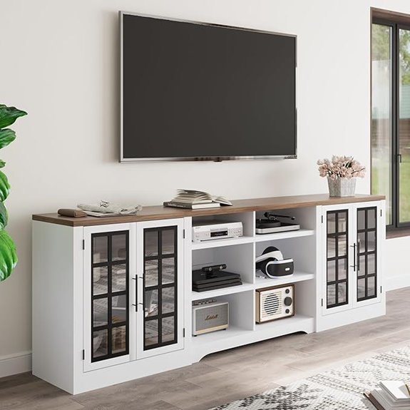 94.5 Inch TV Stand with Storage and Shelves