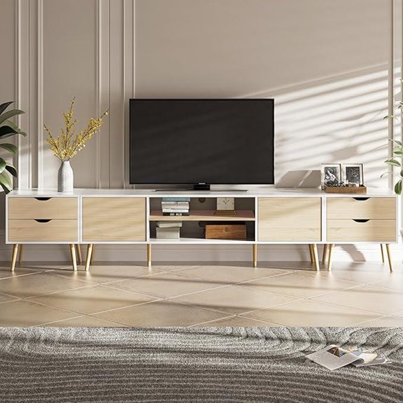 TV Stand for 100-Inch TVs with Storage Cabinets