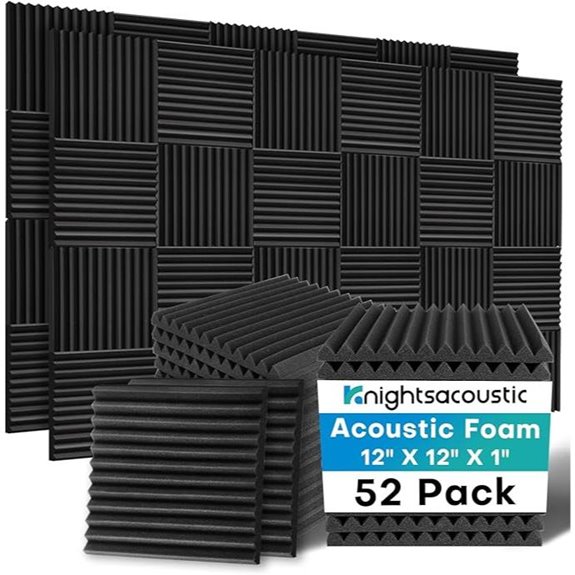 52 Pack Acoustic Foam Panels for Walls