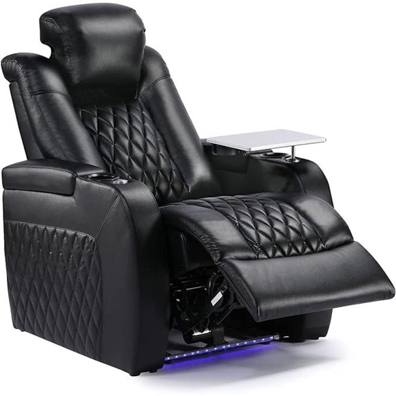 Weilianda Leather Recliner with USB and Cup Holders