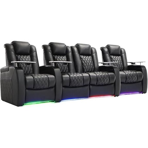 Weilianda Leather Zero Gravity Recliner Set (4 Pieces)