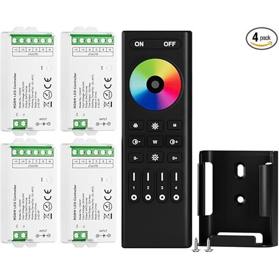 BTF-LIGHTING RF Remote & 4 Controller Kit for LED Strips