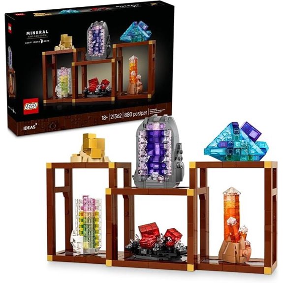 LEGO Mineral Collection Set with Shelves for Adults