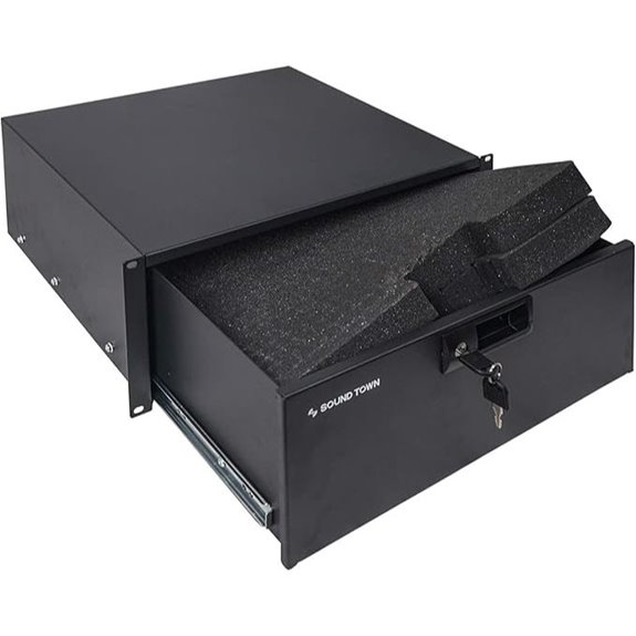 Sound Town 19-inch 4U Locking Rack Drawer with Protection Foam (STRD-4D)