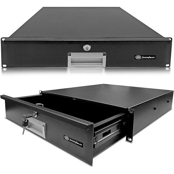 2U Locking Server Rack Drawer (15) 45lb Capacity