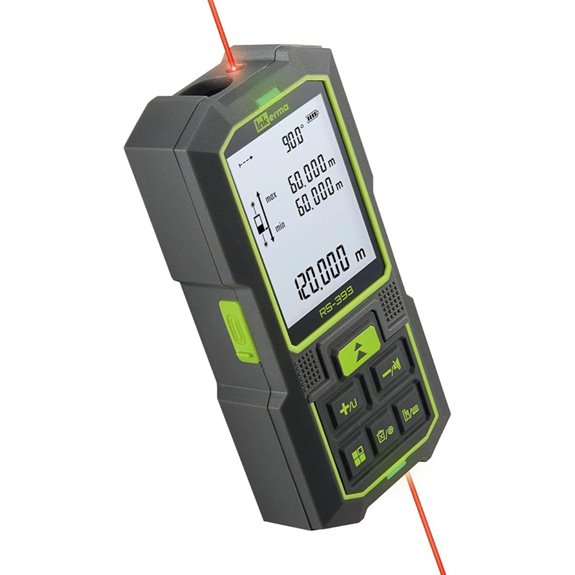 Dual Laser Distance Meter 393Ft/120M with Angle Sensor