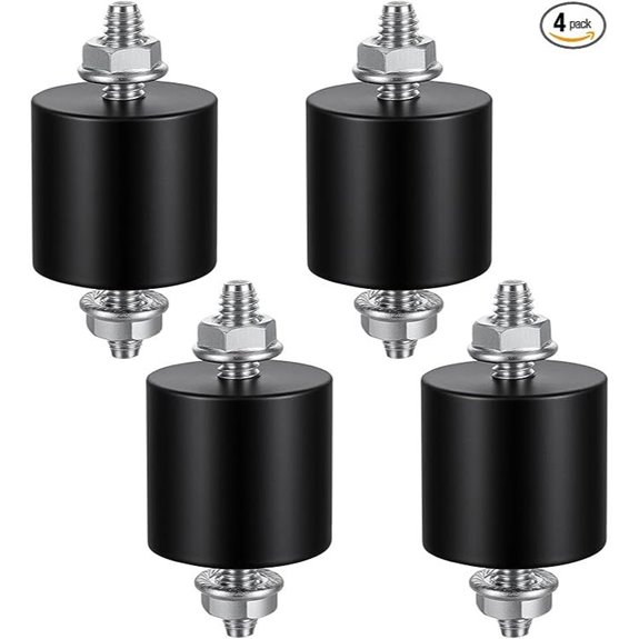 4 Pack M6 Rubber Vibration Isolator Mounts
