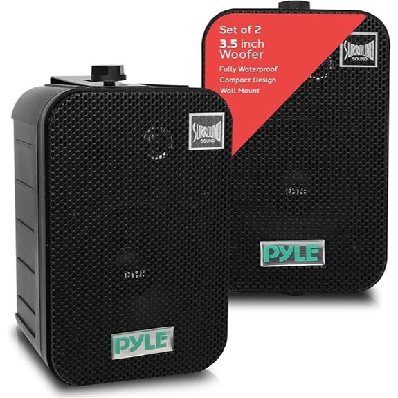 Pyle Marine Grade Outdoor Wired Speaker Pair