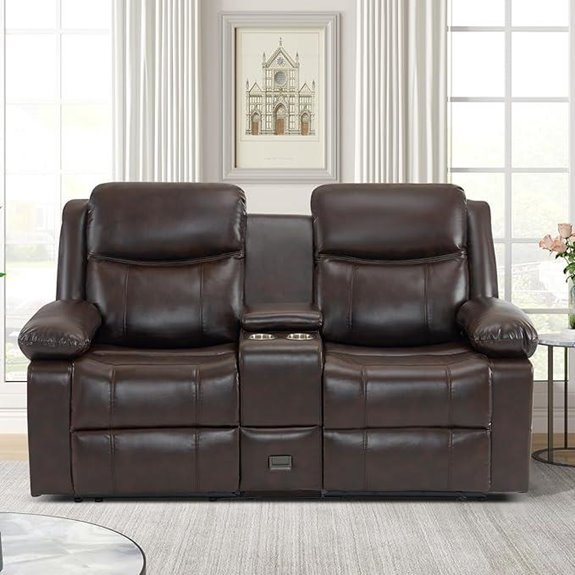 Recliner Loveseat Sofa with Massage & Heating