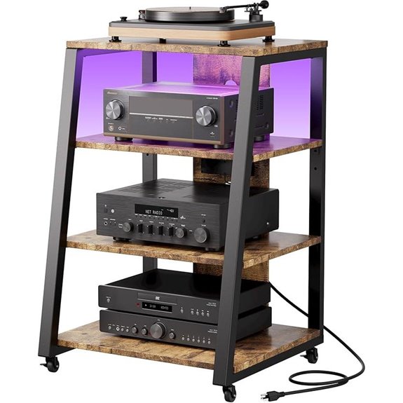 Lifewit 4-Tier Media Stand with Power Outlets
