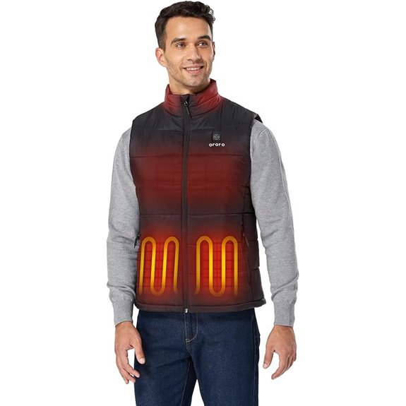 ORORO Men's Heated Puffer Vest with USB-C Battery