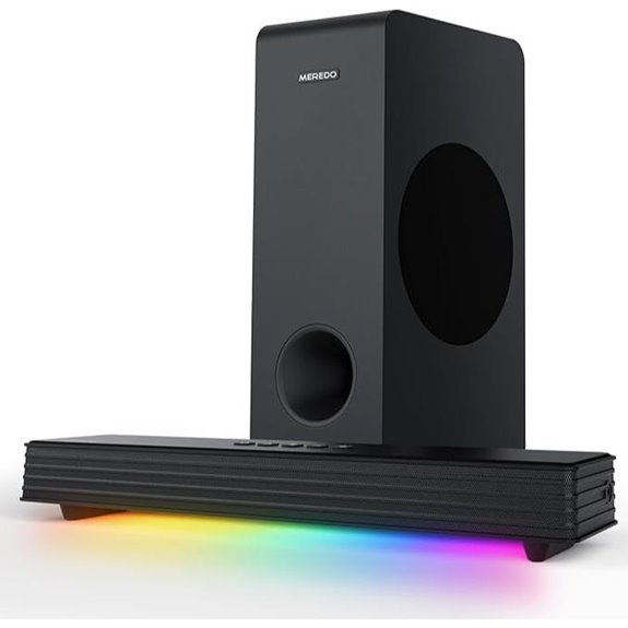 MEREDO 160W Sound Bar with Subwoofer and RGB Lighting