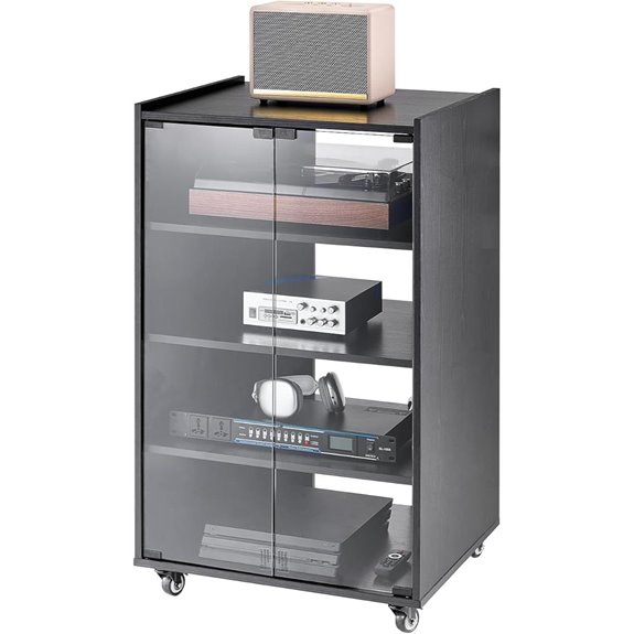 VEVOR 5-Tier Mobile Media Stand with Wheels