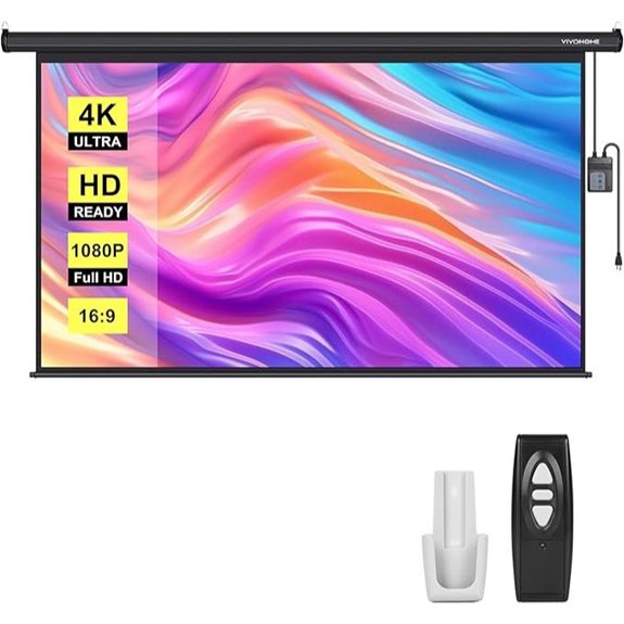 VIVOHOME Motorized 100-Inch 4K Projector Screen