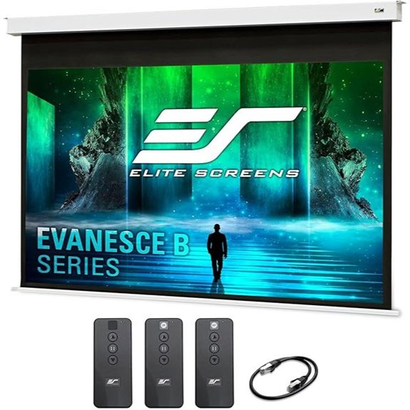 Elite Screens Recessed 100-Inch Motorized Projector Screen
