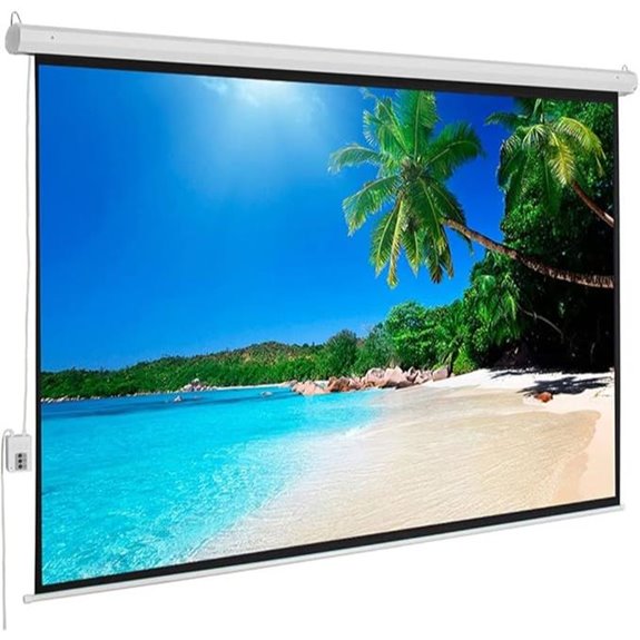 Motorized 100 Inch Portable Projection Screen with Remote