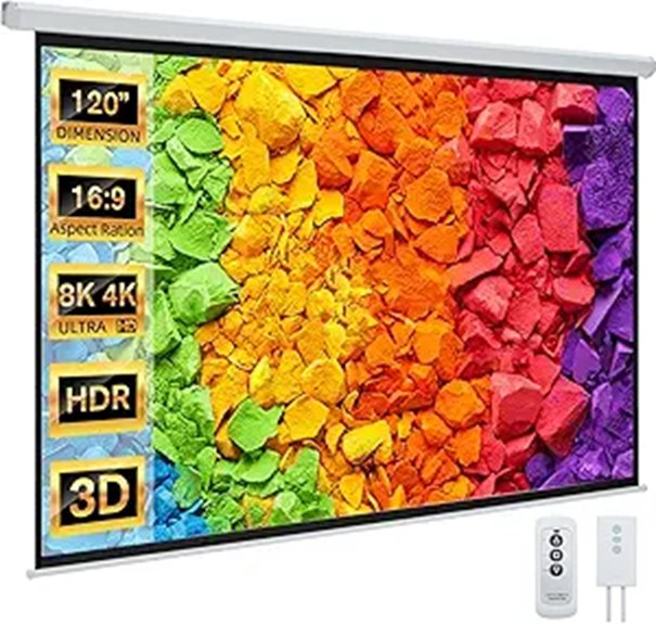 YODOLLA 120 Electric Motorized Projector Screen