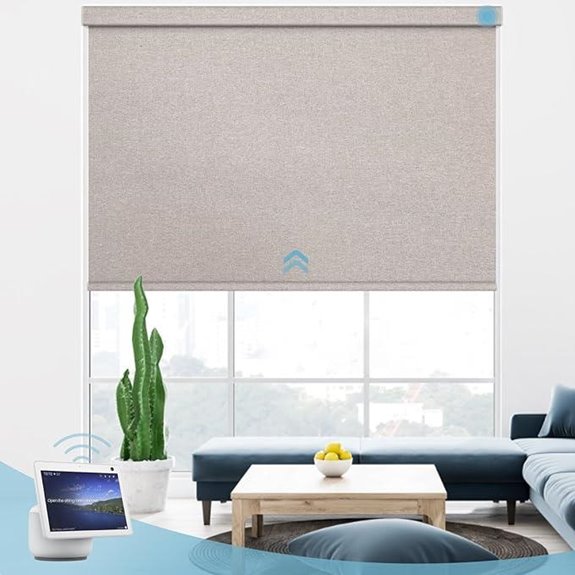 Motorized Smart Roller Blinds with Remote and Alexa
