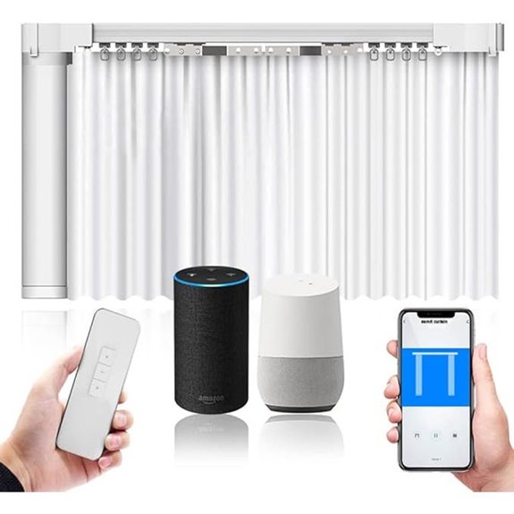 Motorized Smart Curtain System with Remote and App