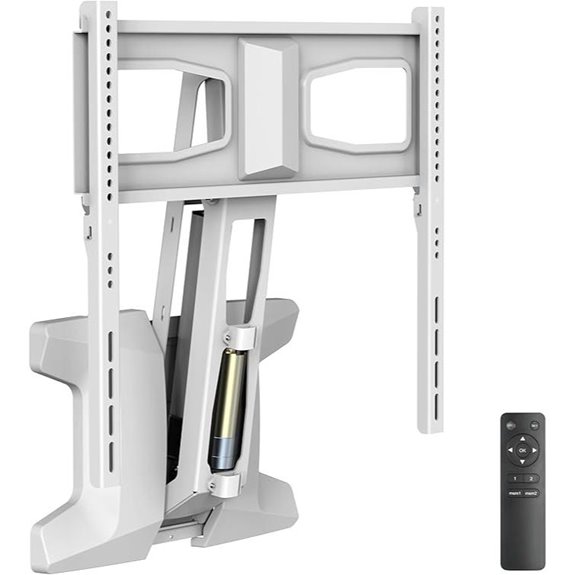 Motorized Fireplace TV Wall Mount with Remote Control