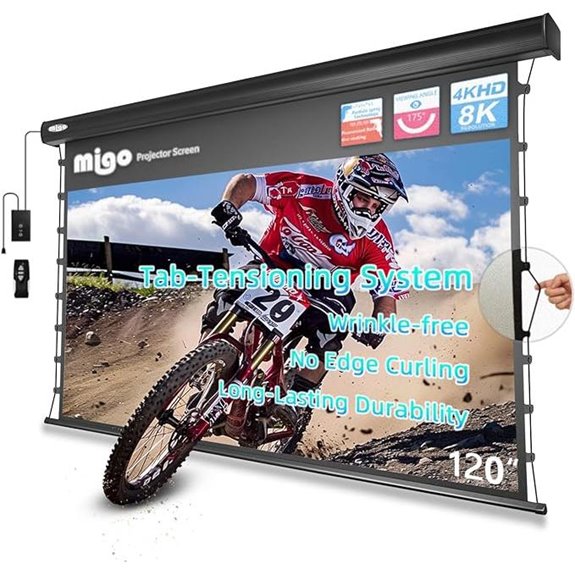 MIGO 120 Motorized Projector Screen for Home Theater