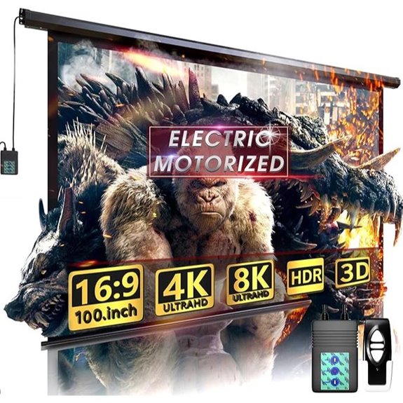 Motorized 100 Indoor/Outdoor Projector Screen