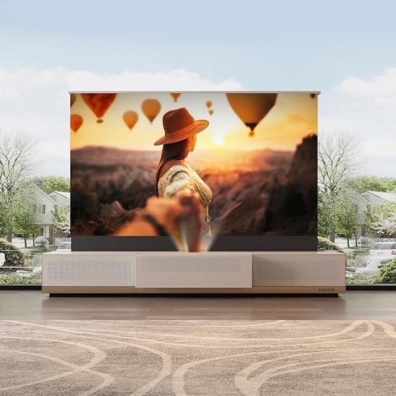 Invisible Laser Cinema 4K UHD Motorized Floor Screen