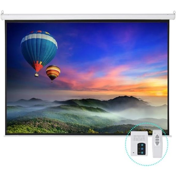 Motorized 100 Projector Screen with Remote