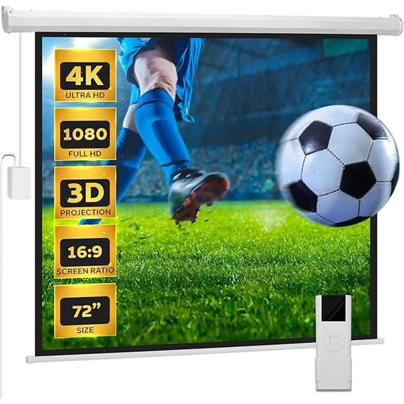 Pyle 72 Motorized Projector Screen with Remote
