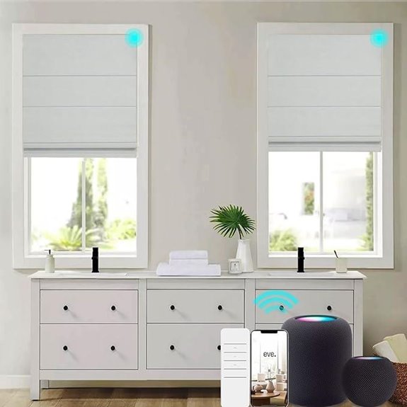 Changshade Motorized Roman Shades with Remote Control