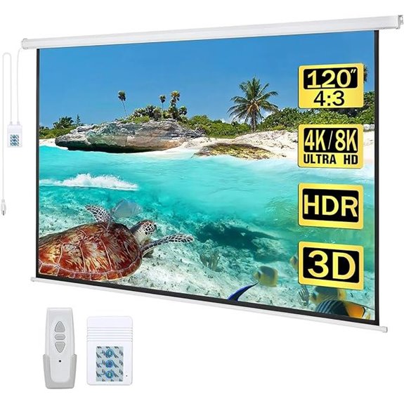 Kayle 120 Electric Motorized Projector Screen