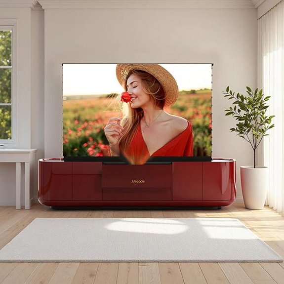 Motorized Laser TV Cabinet with 100 ALR Screen